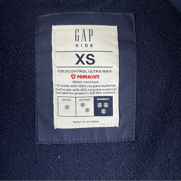 GAP Kids Primaloft Navy Puffer Coat - Picture 6 of 8